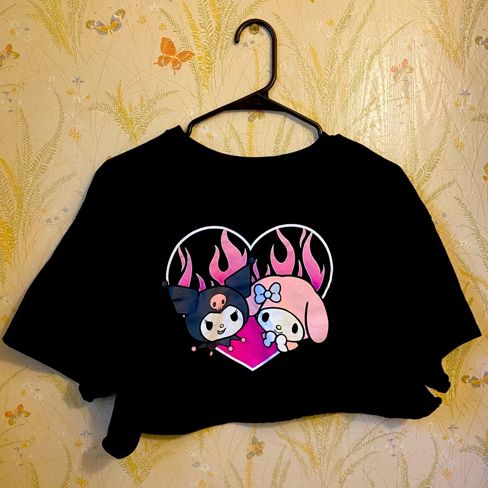 Cropped Sanrio Bioworld T-shirt Kuromi My Melody